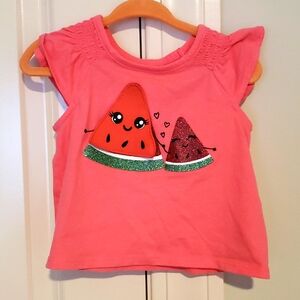 12-18m pink watermelon flap tshirt *